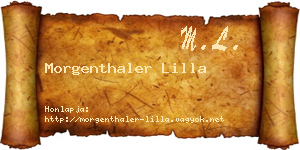 Morgenthaler Lilla névjegykártya
